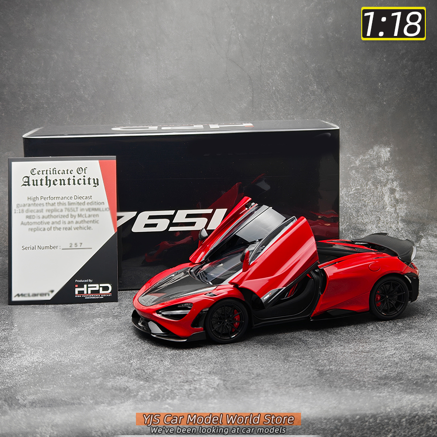 HPD 1:18 新しい 765LT スポーツカー合金車モデルコレクションギフト静