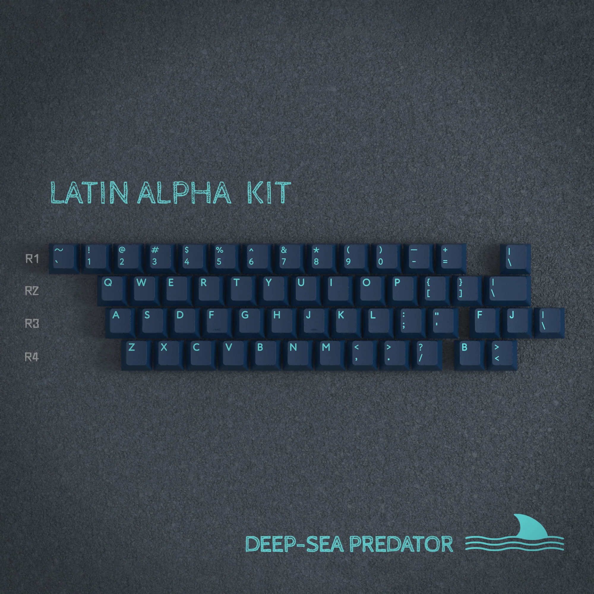 Child Kits] PBTfans Deep Sea Predator Keycaps Numpad/Alphas/40s