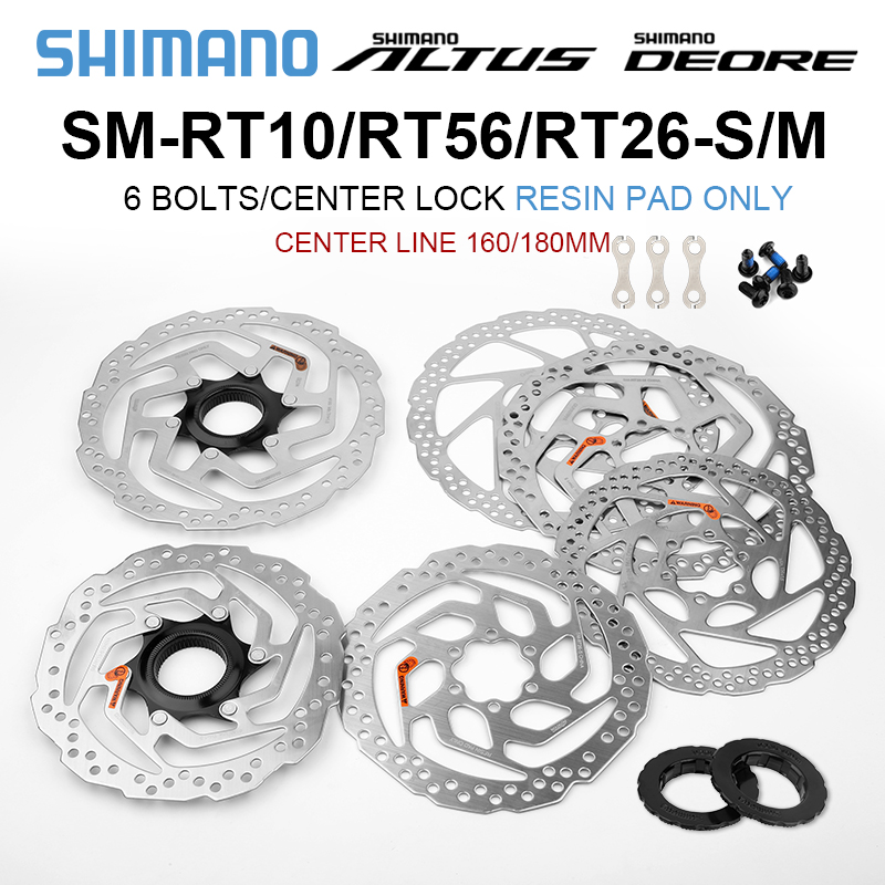 Shimano-接続されたディスクブレーキローター,160/180mm,6本のボルト