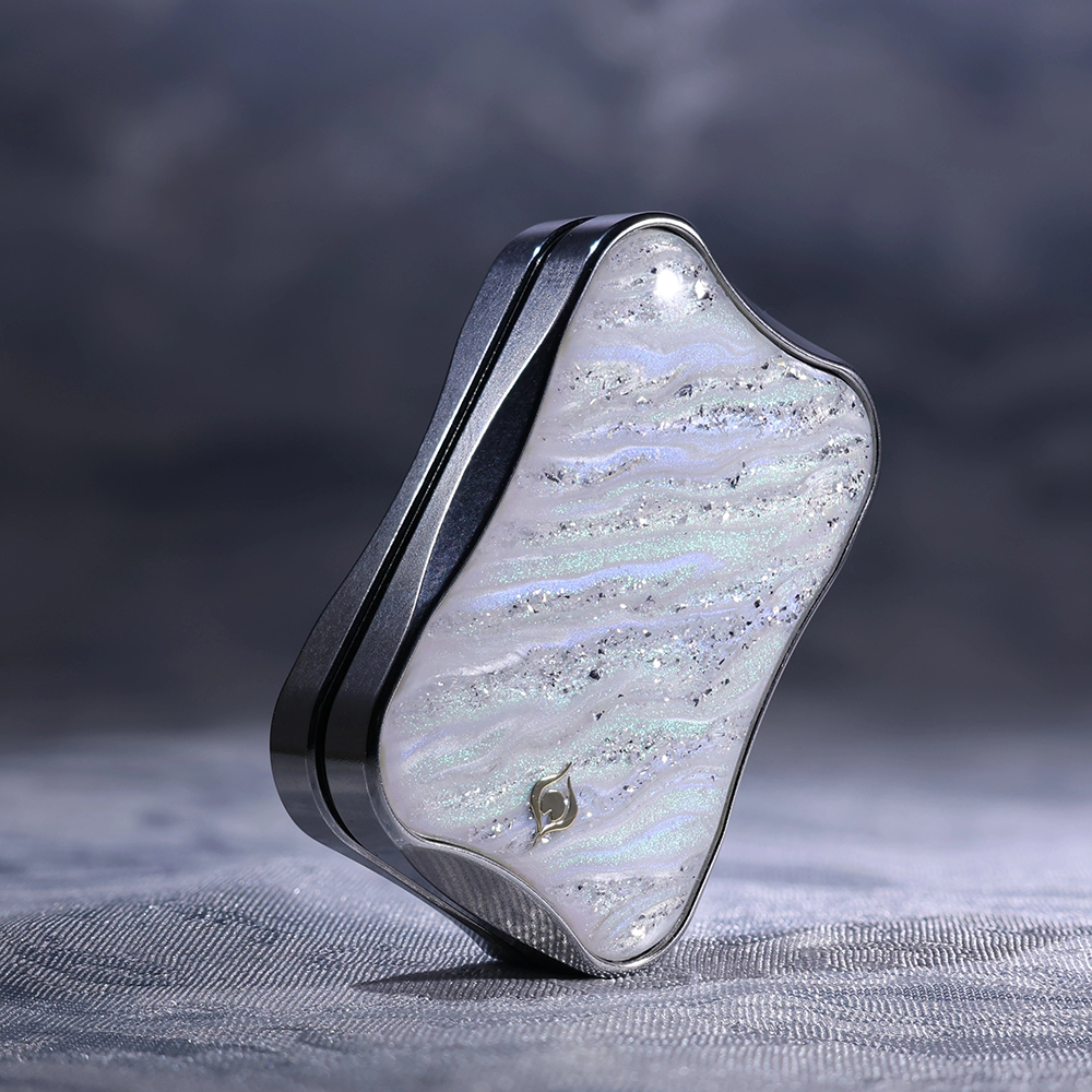 Peacock Aura Sand Slim Pro Unlimited Pushing Slider Fidget Slider