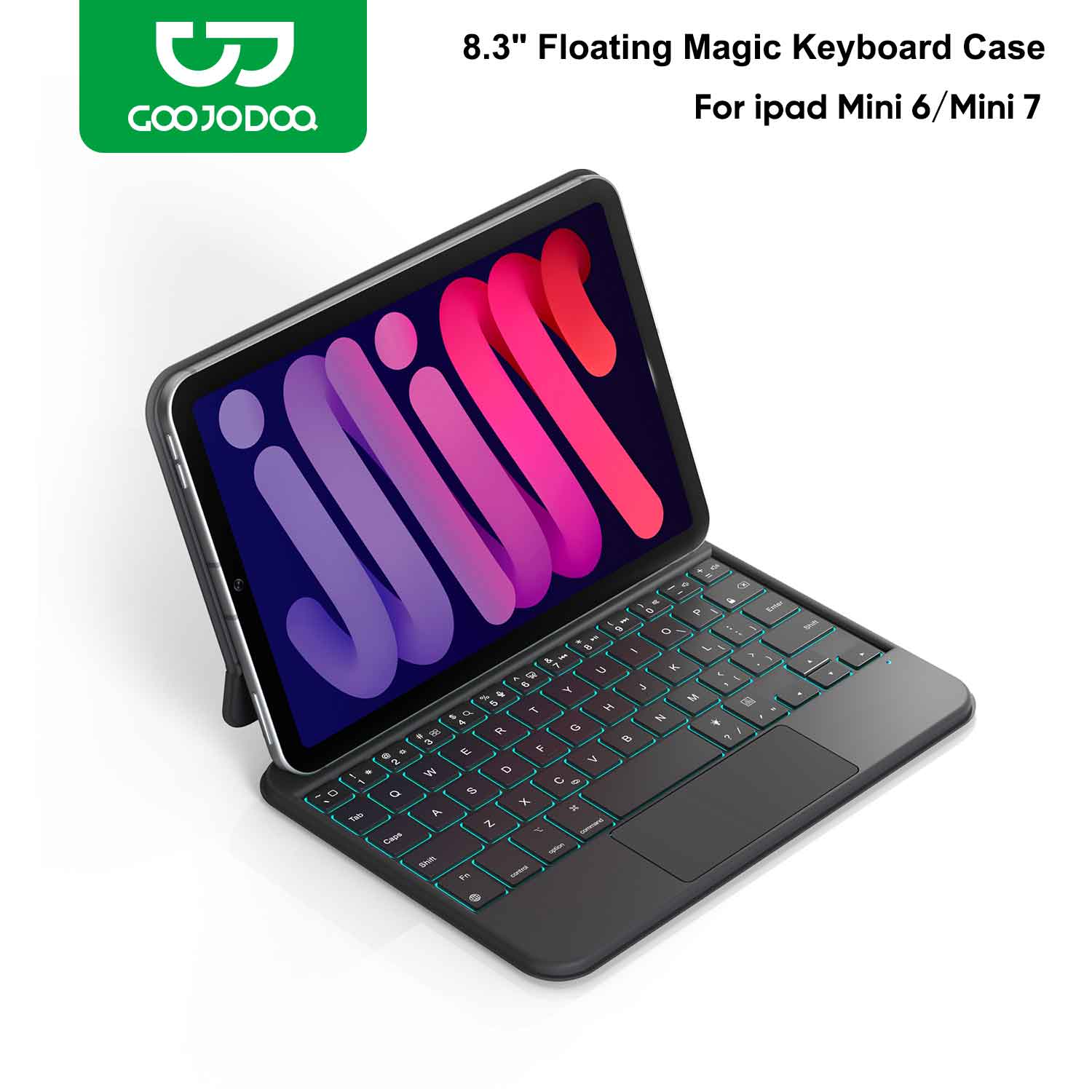 GOOJODOQ Magic Keyboard Case for iPad Mini 7 A17 Pro Mini 6 6th