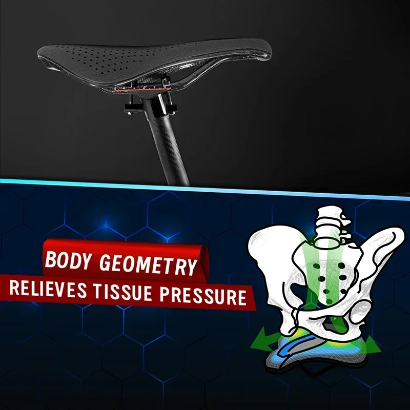 BUCKLOS-3Dプリントのカーボンファイバー自転車サドル,レーシング