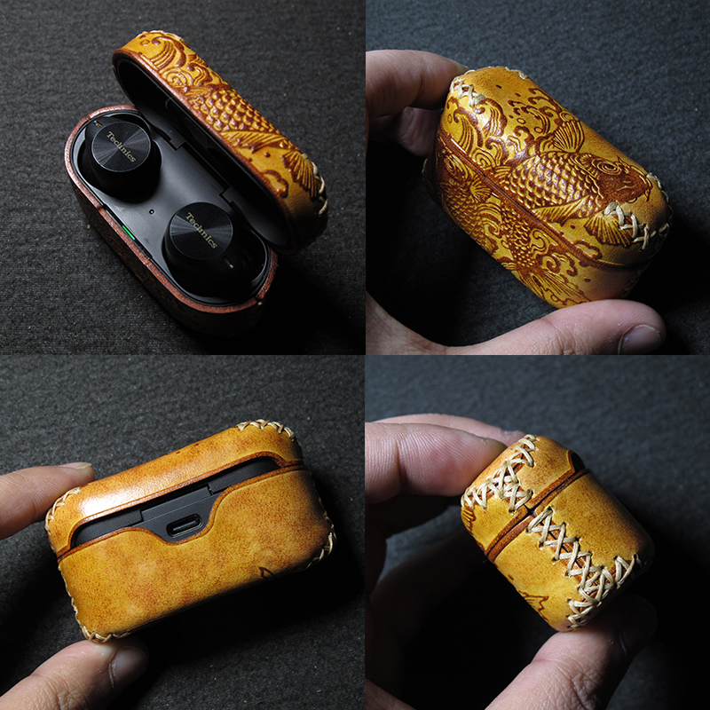 Genuine Leather For Technics EAH-AZ80 Case Luxury Real Leather