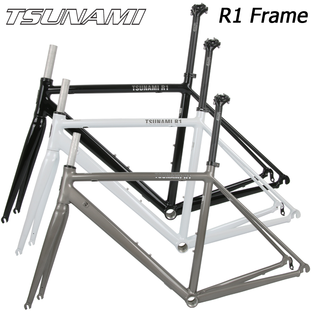 TSUNAMI-Road Bicycle Frame, R1 Aluminum Alloy, 700C Rim Brake, C