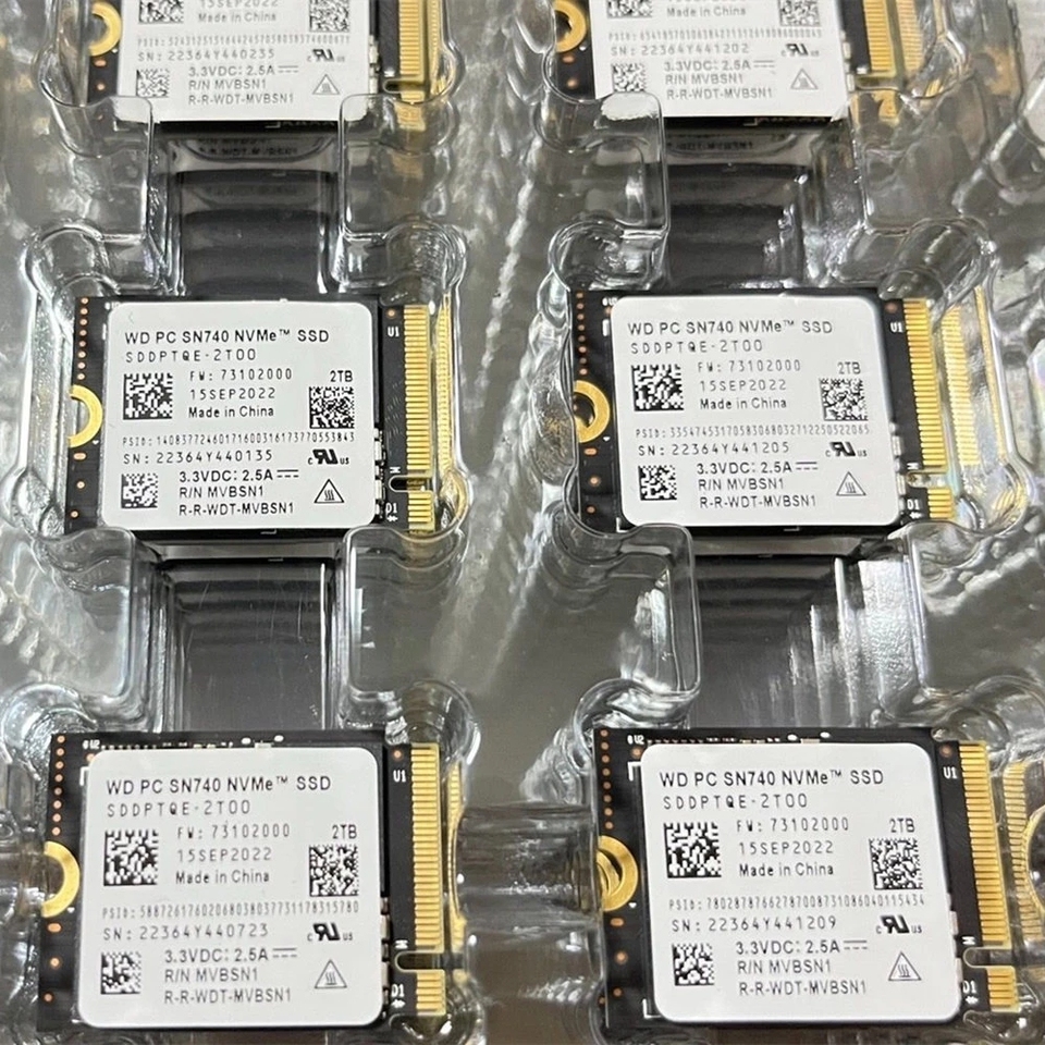 新しい WD SN740 2TB 1TB 512GB 256GB M.2 NVMe 2230 PCIe4.0x4 SSD