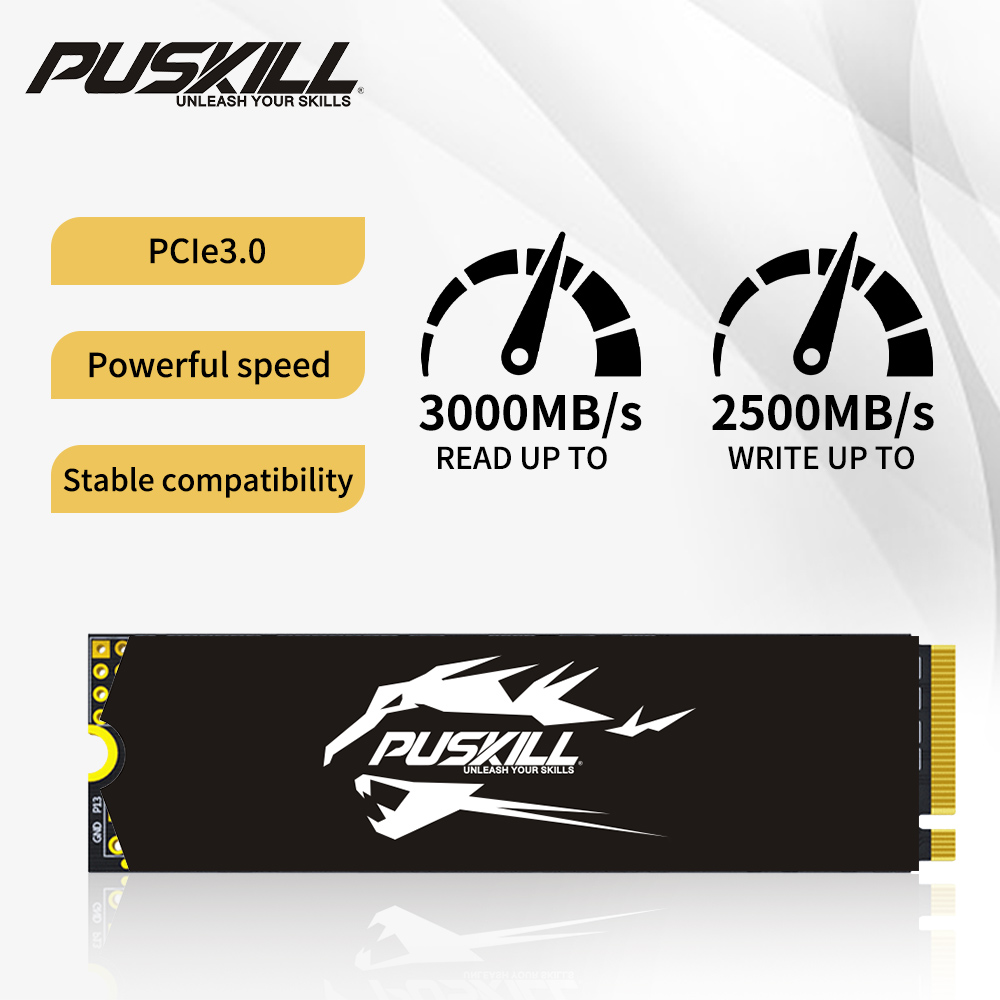 PUSKILL SSD M.2 NVMe 1TB 512GB 256GB 128GB PCIe M2 2280 Hard Disk