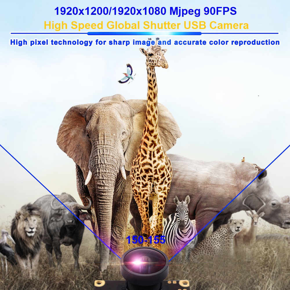 広角カメラ,USBカメラ,高速,カラービデオ,1200p,1080p,90fps