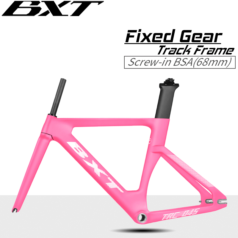 BXT-045カーボンファイバー自転車フレーム,t800,固定ギア,ロード