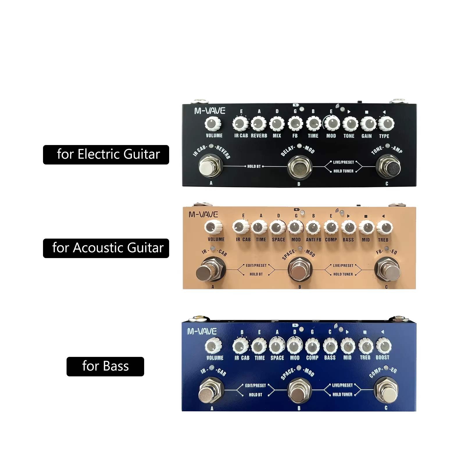 M-VAVE ギター ベース エフェクター ANNBlackbox、MK-300、Tank-G/B