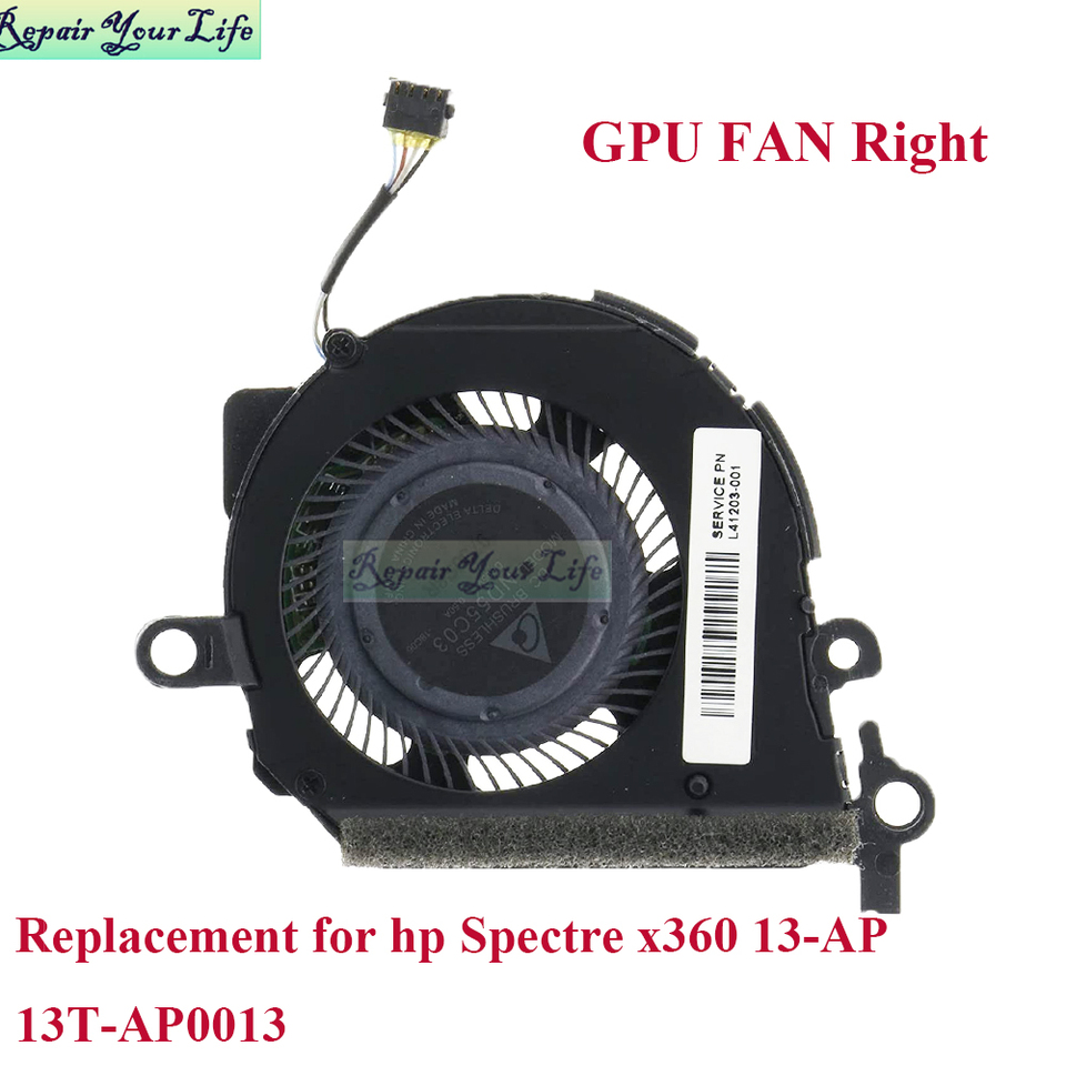 L37660 CPU GPU Cooling Fan for hp Spectre x360 13-AP 13T-AP0013