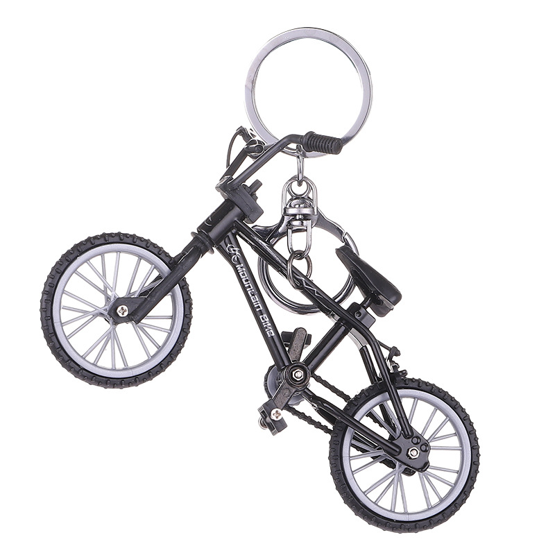 Alloy Model Bicycle Keychain Mini Diecast Metal Finger Mountain