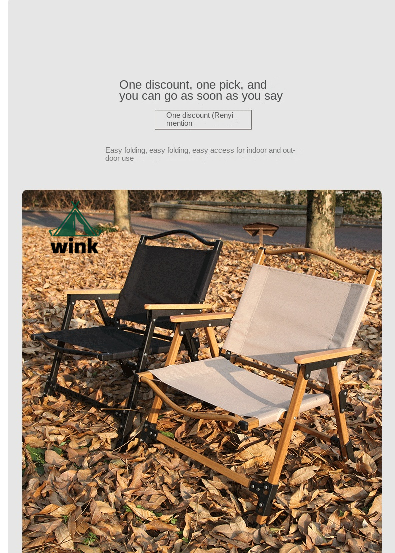 Black Removable Kermit Folding Chair Portable Aluminum Alloy