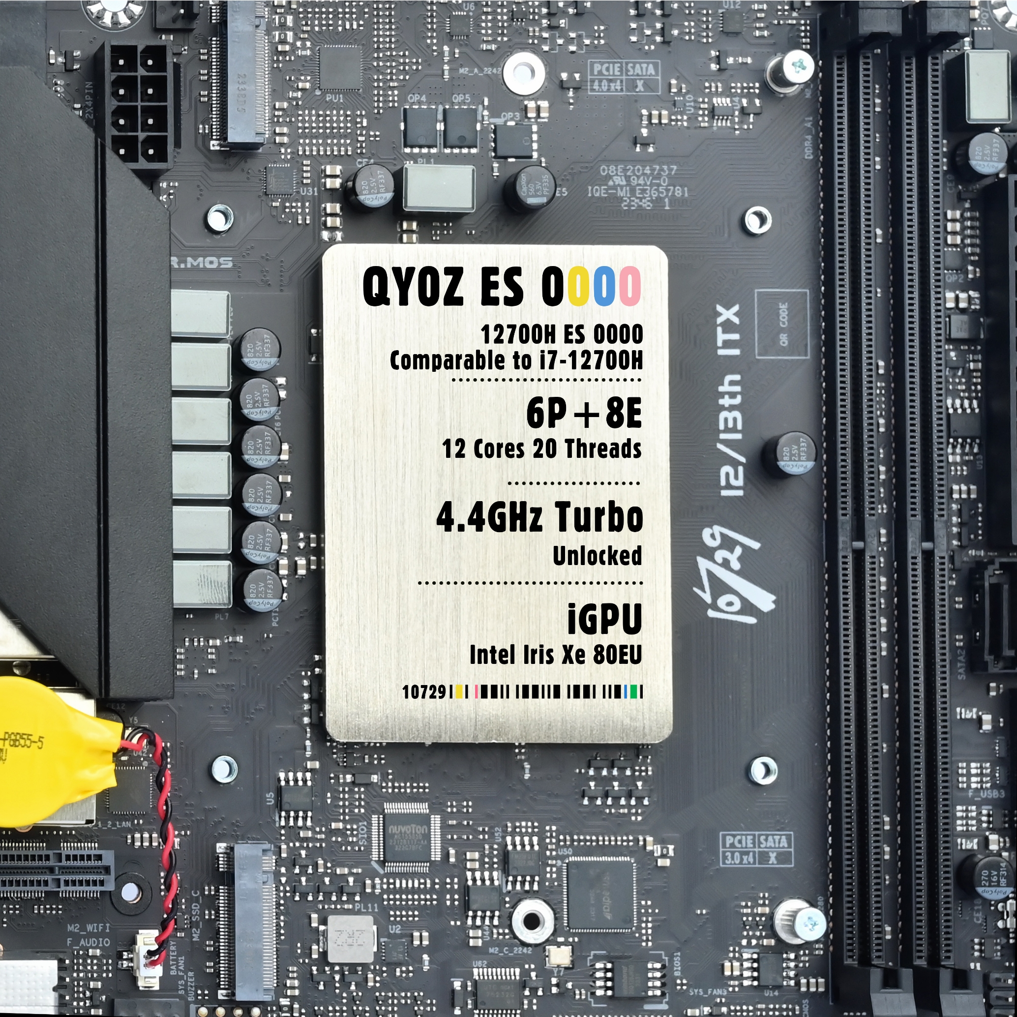 ノートブックCPUマザーボード,更新された12thマザーボード,10729,itx