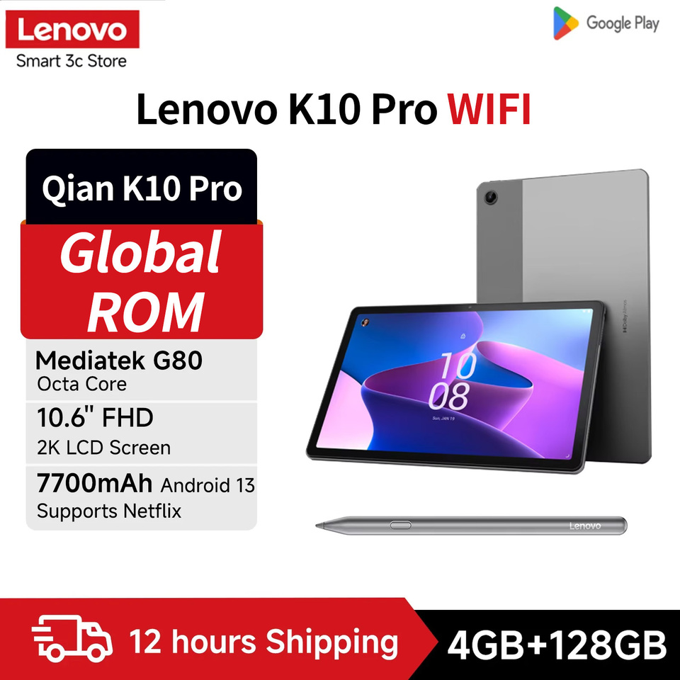 Global Rom Lenovo K10 Pro Tablet TB223FC 10.6 inch 8 Core Mediatek