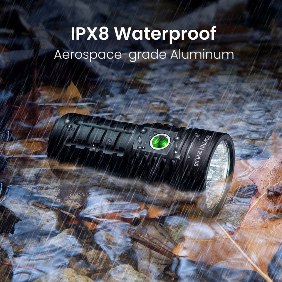 Sofirn Q8 Plus 超強力 LED 懐中電灯 16000lm USB C 充電式 21700