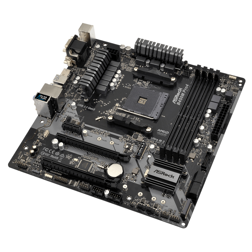 ASRock B450M PRO4 Motherboard Support Ryzen 5 5600 5600G R7