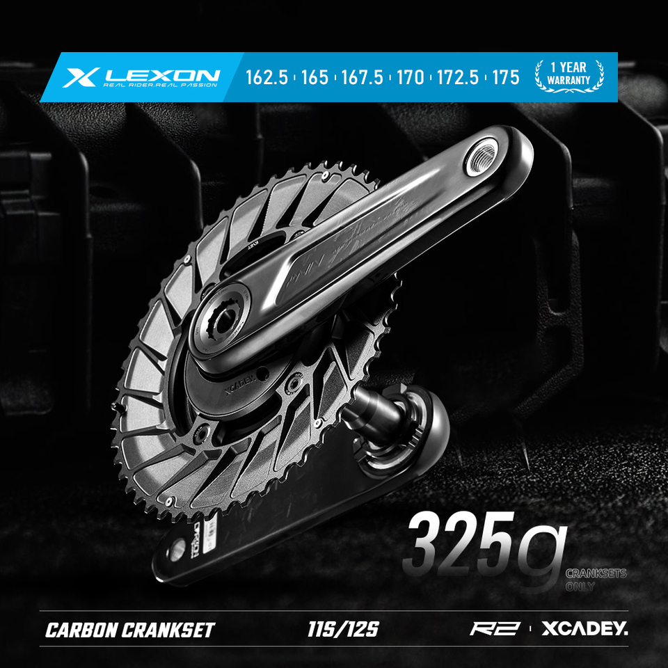 LEXON ロードフルカーボンクランク 超軽量325g 24mmチタンスピンドル
