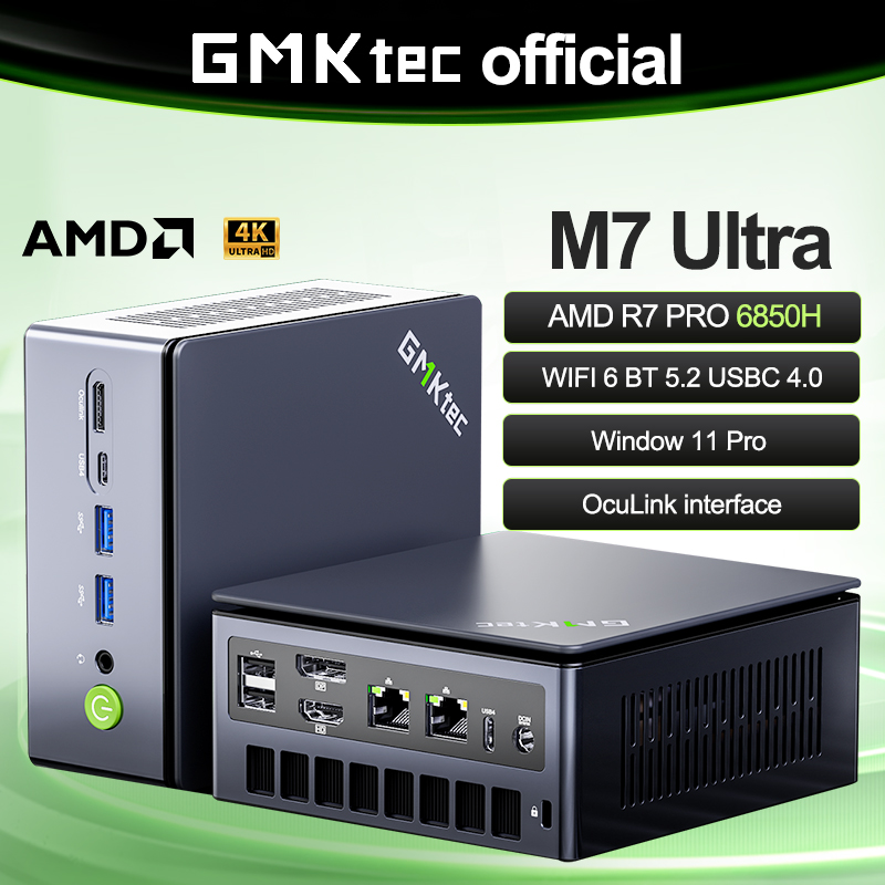 GMKtec ミニPC M7 Ultra NUCBOX AMD Ryzen7 PRO 6850H AMD Radeon