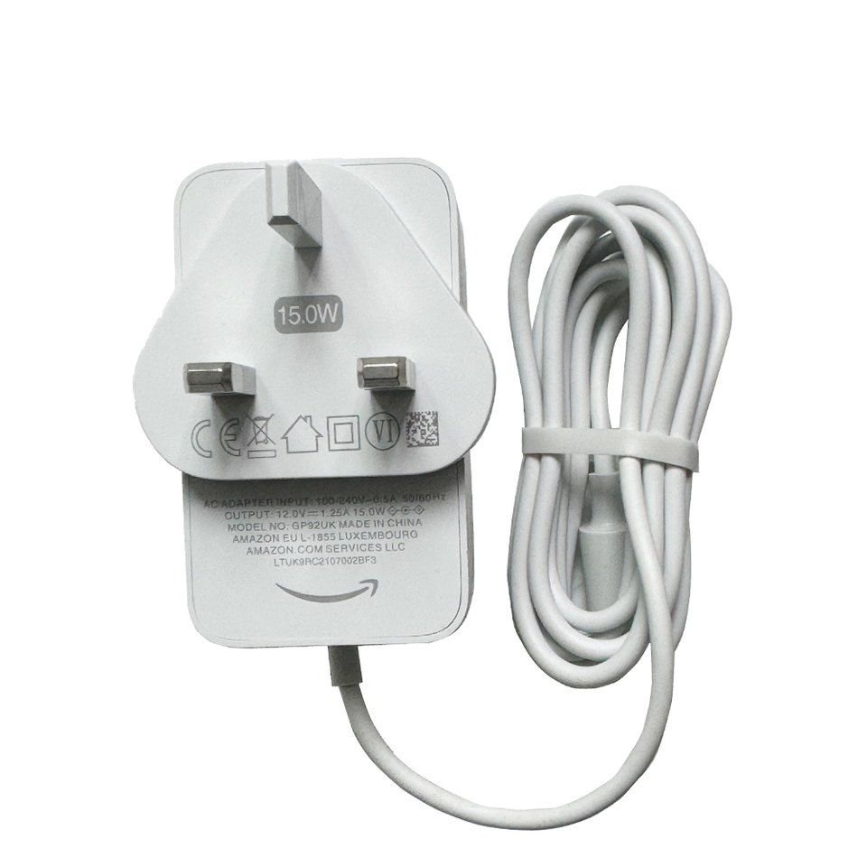 アマゾンコーメドット用電源アダプター,時計付き電源,第3世代,echo