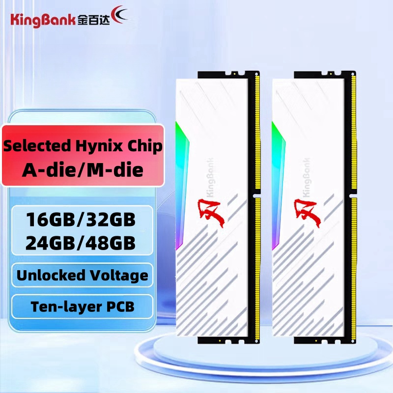 KingBank DDR5 RGB RAM 16GB 32GB 24GB 48GB 6000 6400 6800 7200 7600