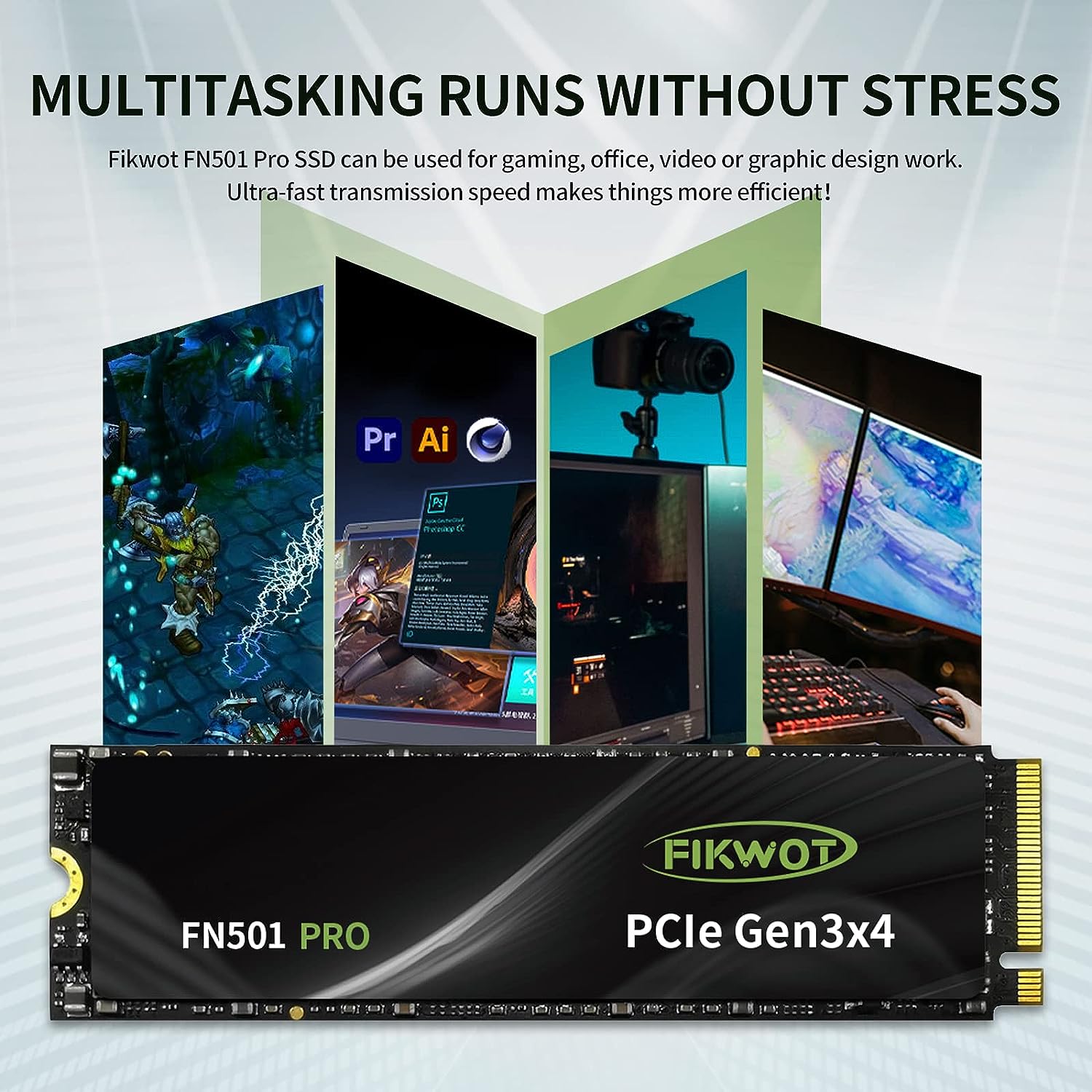 Fikwot-ラップトップ用の内部ソリッドステートドライブ、fn501 pro、m