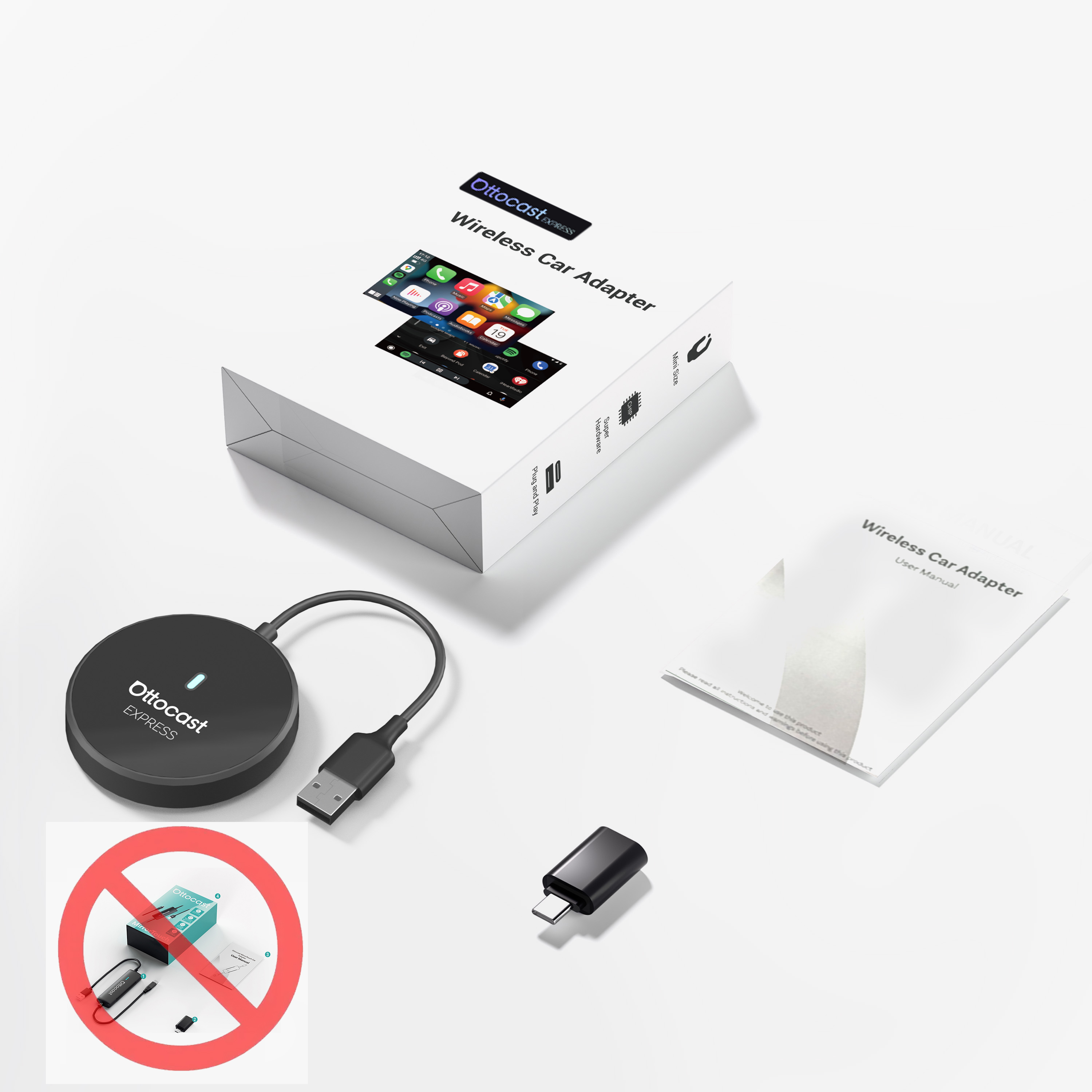 Ottocast ミラータッチ 双方向ミラーリング ワイヤレス CarPlay