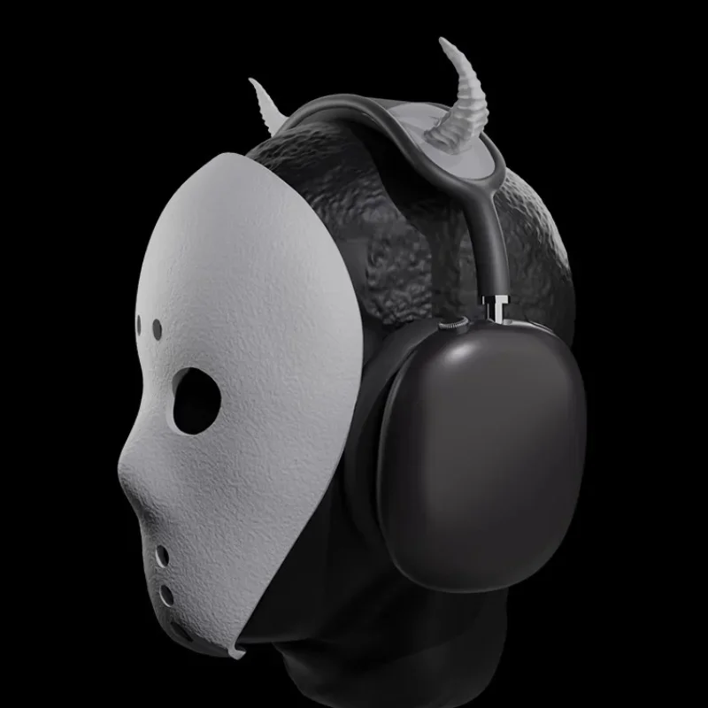 AirPods Maxケースカバー用デビルホーン、Y2Kヘッドホンケース