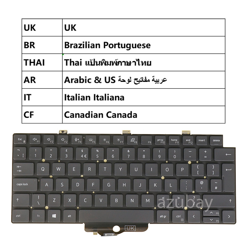 デルのトラック用バックライト付きキーボード,5320, 5330, 5340, 7320