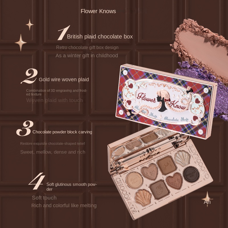 Flower Knows Chocolate Shop Highly Pigmented Eyeshadow Palette