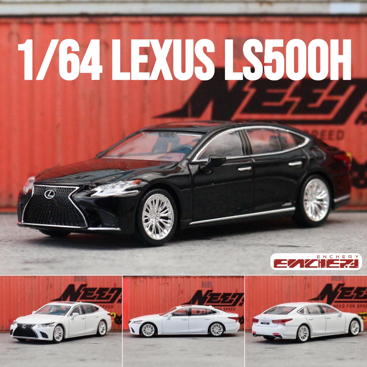 1/64 Lexus LS500h Toy Car Miniature Model 1:64 ENCHERY Diecast