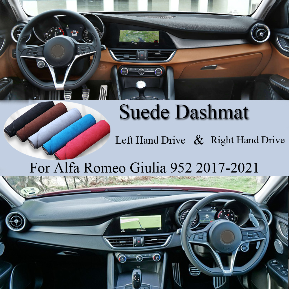 アルファロメオ用スエードレザーダッシュボードマット,ダッシュボード