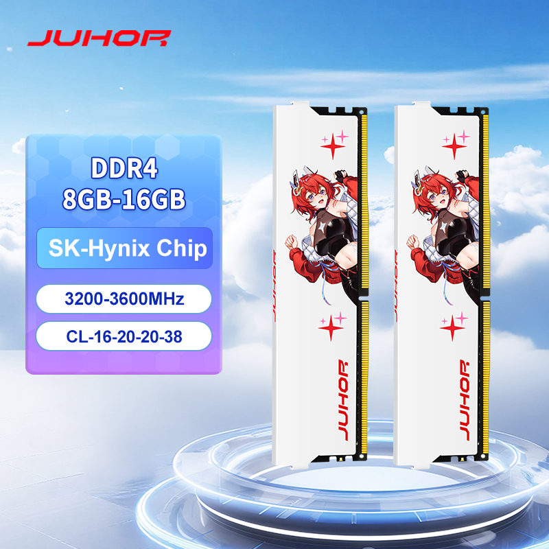 JUHOR Memoria Ram DDR4 16G 8G 3200MHz 3600MHz 8GX2 16GX2 Desktop
