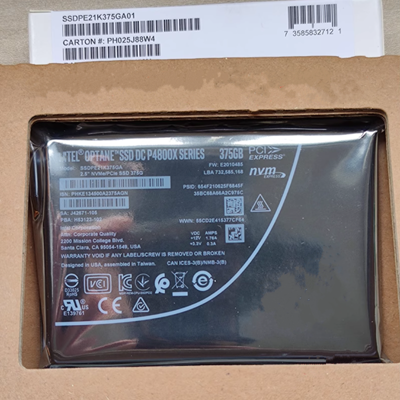 新しいオリジナルインテル Optane SSD P4800X 375 グラム 750 グラム