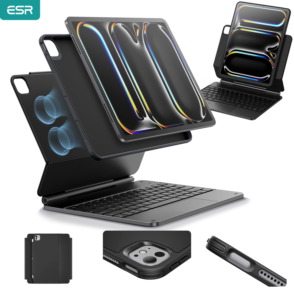 ESR iPad Pro 11/13 キーボードケース (2024) iPad Pro 11/12.9& Air