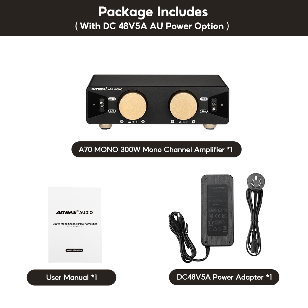 Aiyima-デジタルパワーアンプ、a70モノ、tpa3255、pffbモノ2.0、2.1