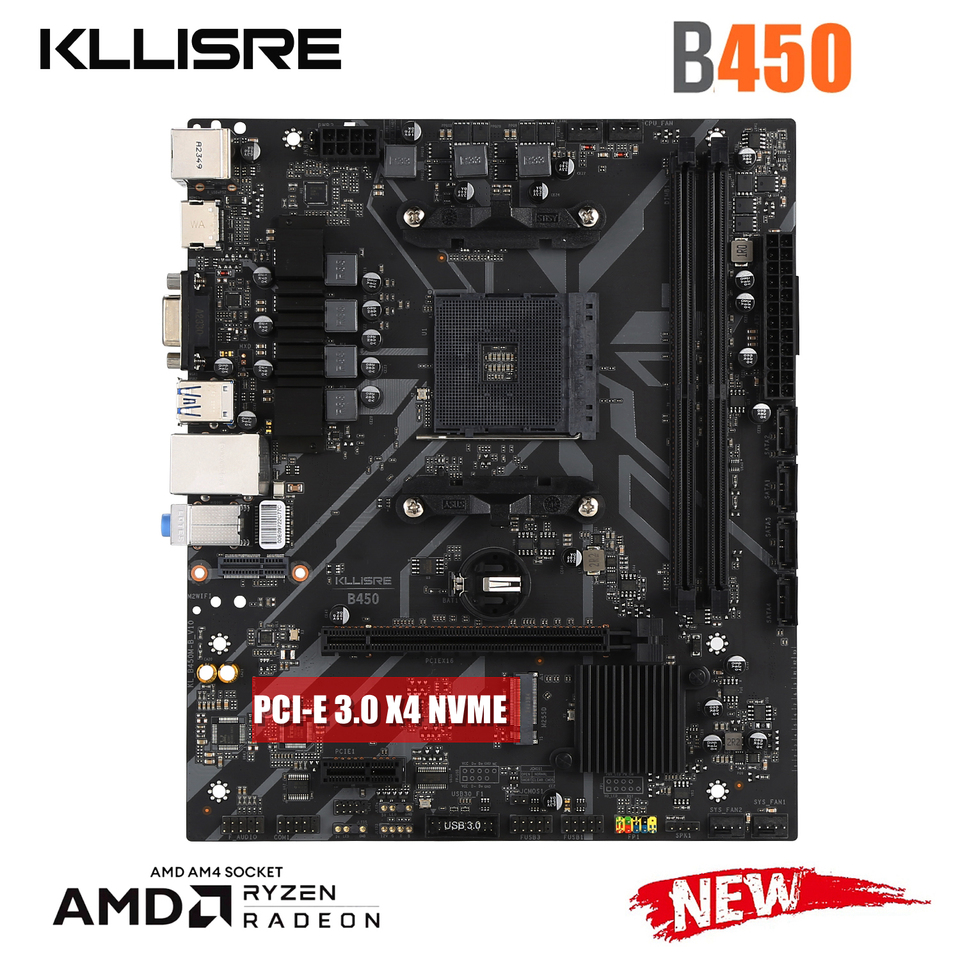 Kllisre B450 Kit amd ryzen R5 3600 cpu DDR4 16GB 3200MHz memory