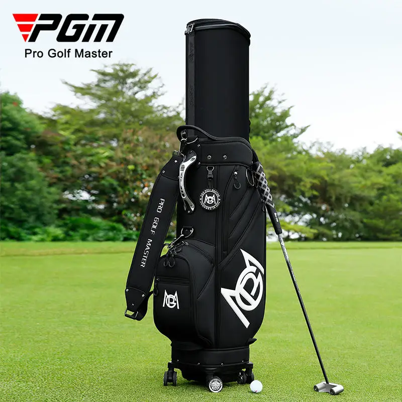 PGM Golf Bag Men Women Hard Shell Telescopic Four Wheel Flat Push