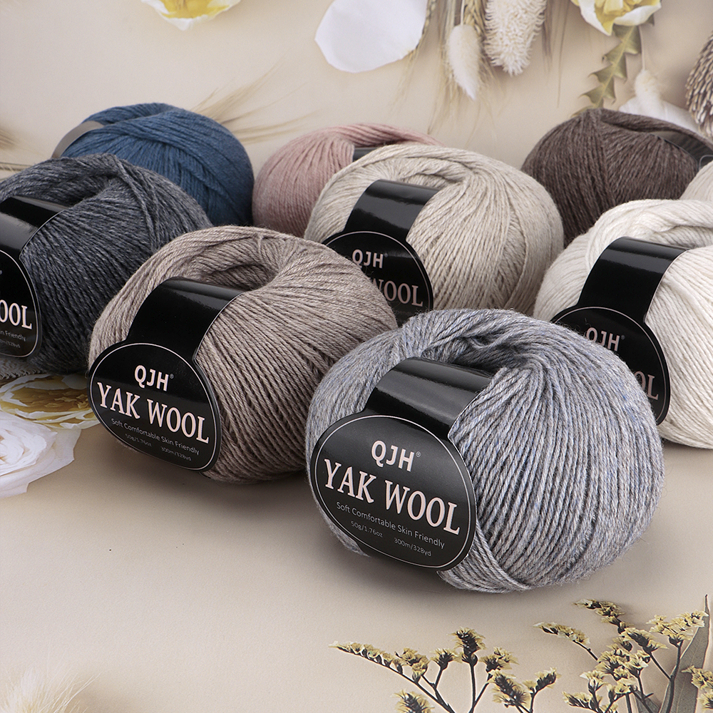 2Pcs Yak Hair Yarn, Premium Wool Skein Yarn - Soft Warm - Hand