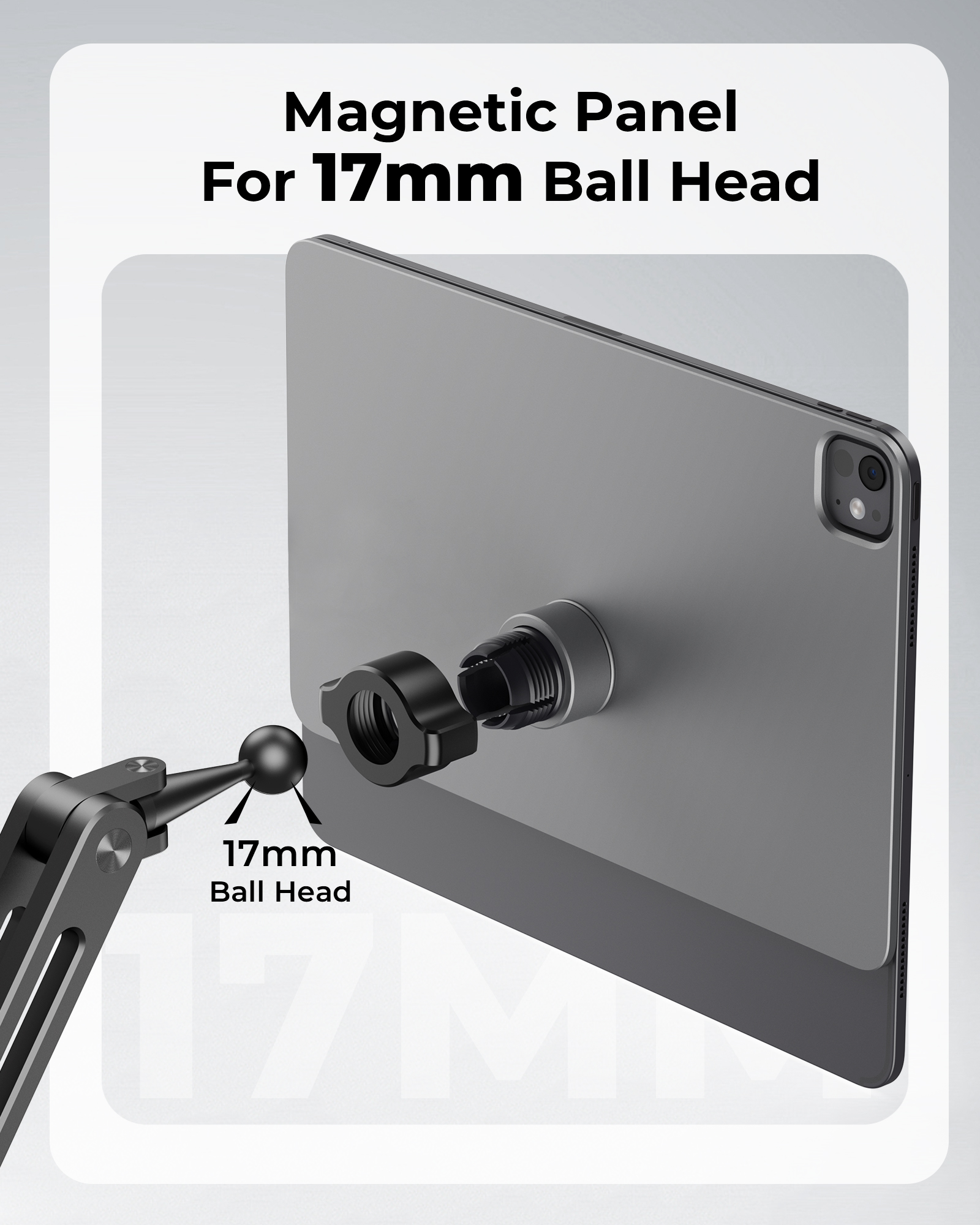 KUXIU アルミ合金タブレットスタンド、ポータブルモニター用調節可能な