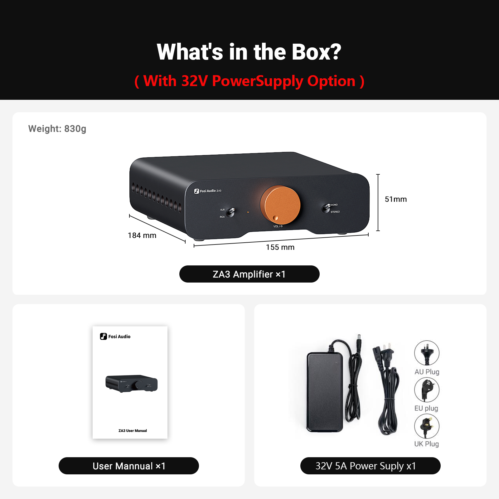 Fosi Audio ZA3 ステレオパワーアンプ TPA3255 クラス D HiFi