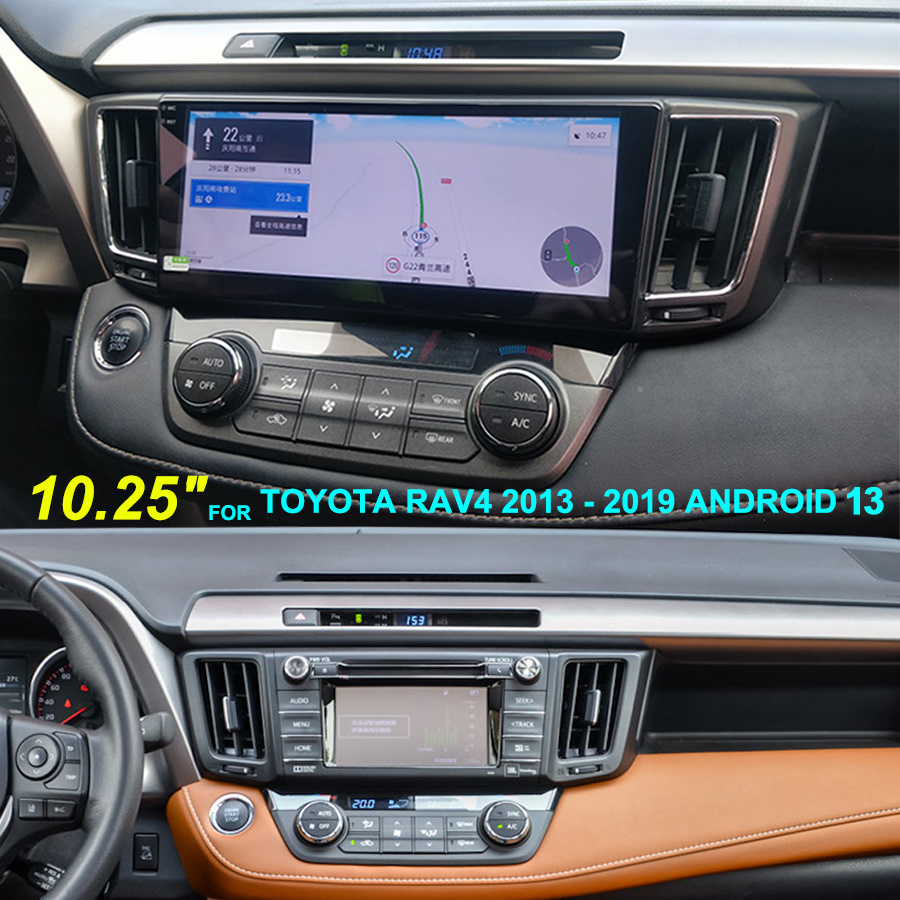 For Toyota RAV4 2013 - 2019 Android 14 Navigation All-in-one 10.25