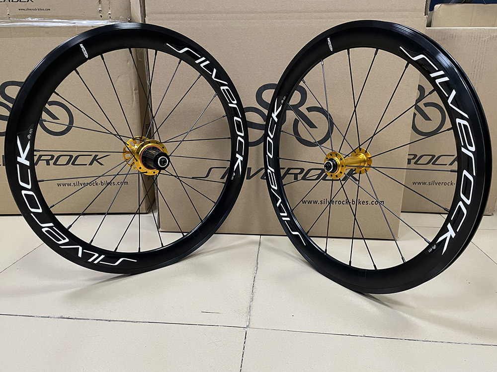 シルバーロック-折りたたみ自転車用合金ホイール,ハイプロファイルリム