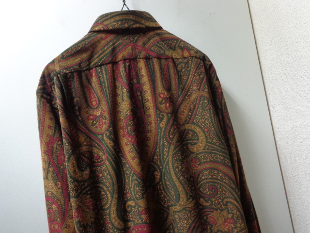 00'S RALPH LAUREN PURPLE LABEL PAISLEY PATTERN L/S CORDUROY SHIRTS