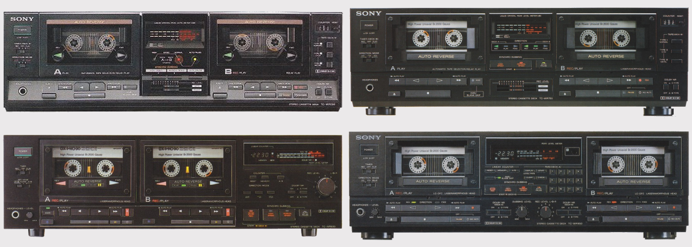 SONY] 1986年前後のダブルデッキ [TC-WR950,TC-WR930,TC-WR750,TC