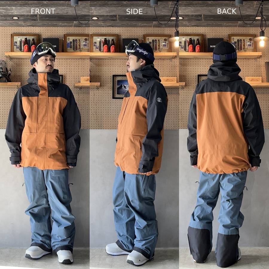 UNFUDGE OUTERWEAR | GENTLE JACKET , GENTLE BIB PANTを各サイズ着て