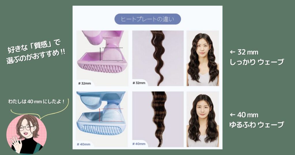 どっちがいい？】ウェーブアイロン32mmと40mmの違いを徹底比較！VODANA