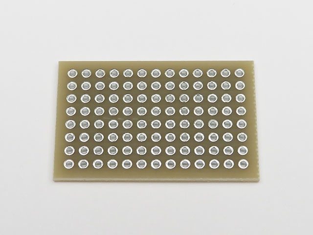 両面スルーホールガラスコンポジット・ユニバーサル基板 Eタイプ: 基板