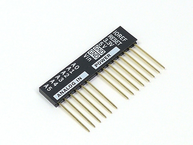 ARDUINO用ピンソケット(スタッキングコネクター) 8P+6P リード長14.3mm