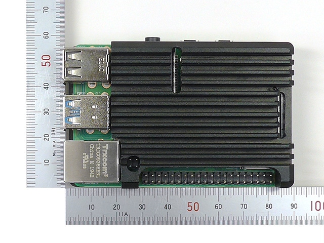 Raspberry Pi 4 ヒートシンクケース ファンレス 黒: 開発ツール