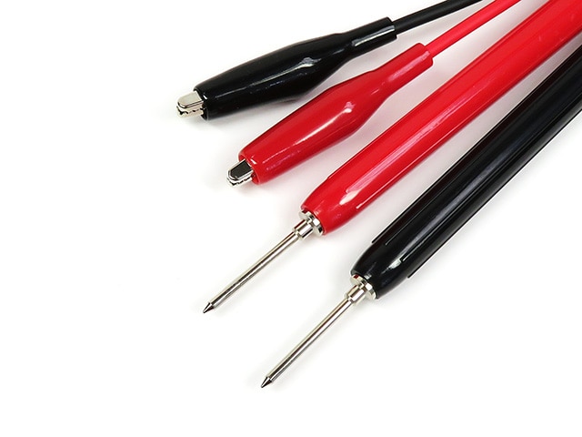 テスター棒⇔クリップケーブル 赤黒 1m TLA-204: 計測器・センサー